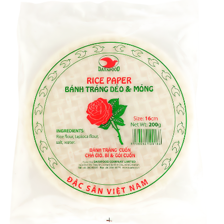 BTBH0186 - Rice Paper 16cm - Banh Trang deo - Datafood Vietnamese food exporter